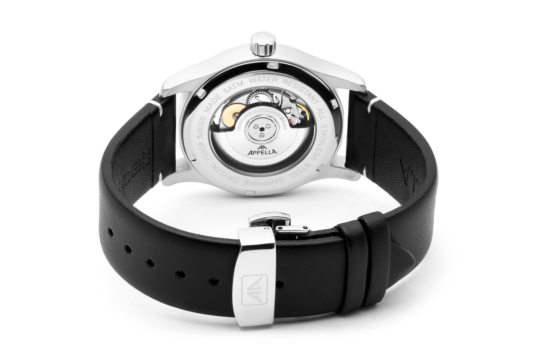 APPELLA  Мужские швейцарские часы, автоматический механизм, сталь, 40 мм