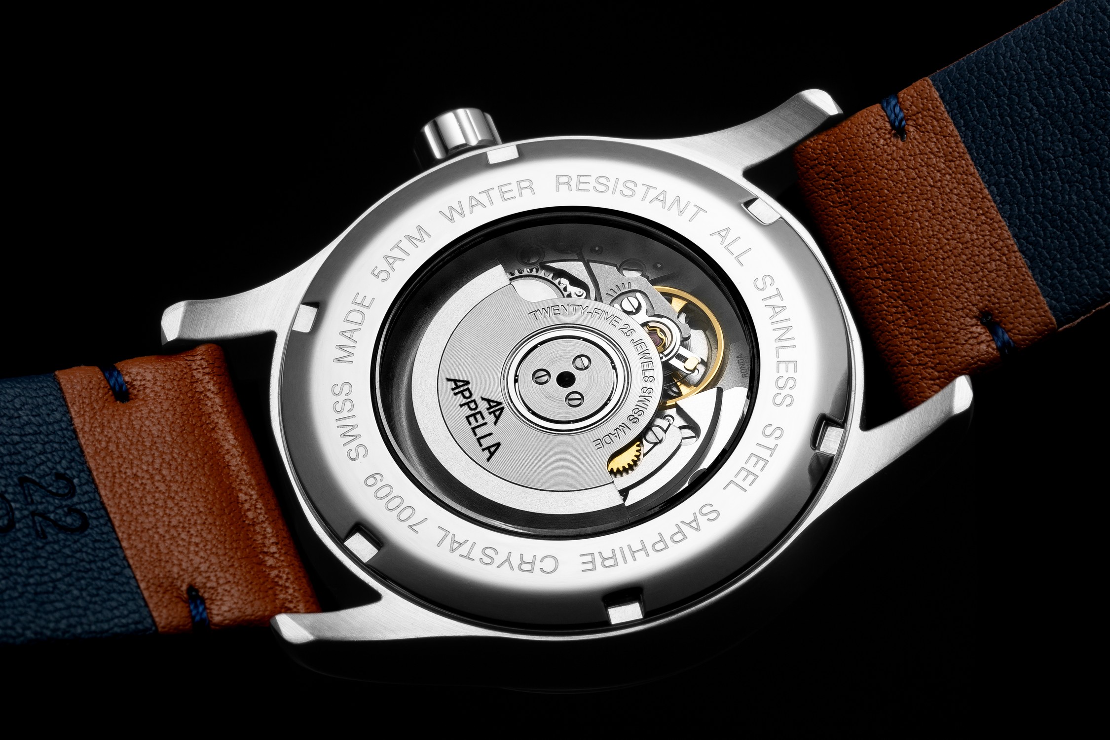 APPELLA  Мужские швейцарские часы, автоматический механизм, сталь, 40 мм