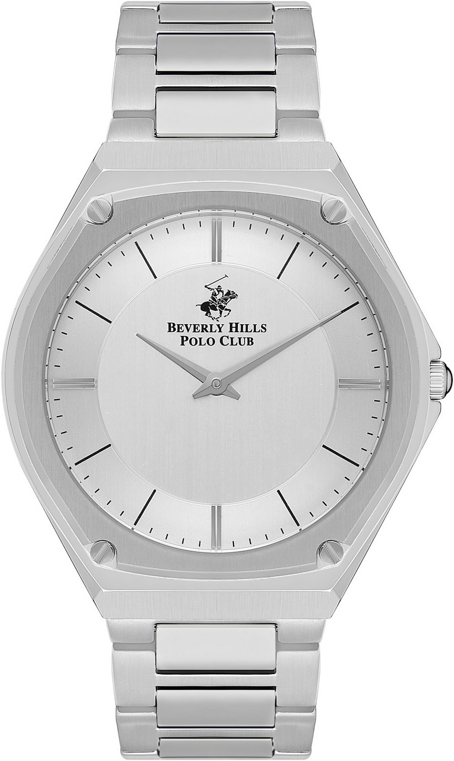 BEVERLY HILLS POLO CLUB  Мужские часы, кварцевый механизм, сталь, 43 мм