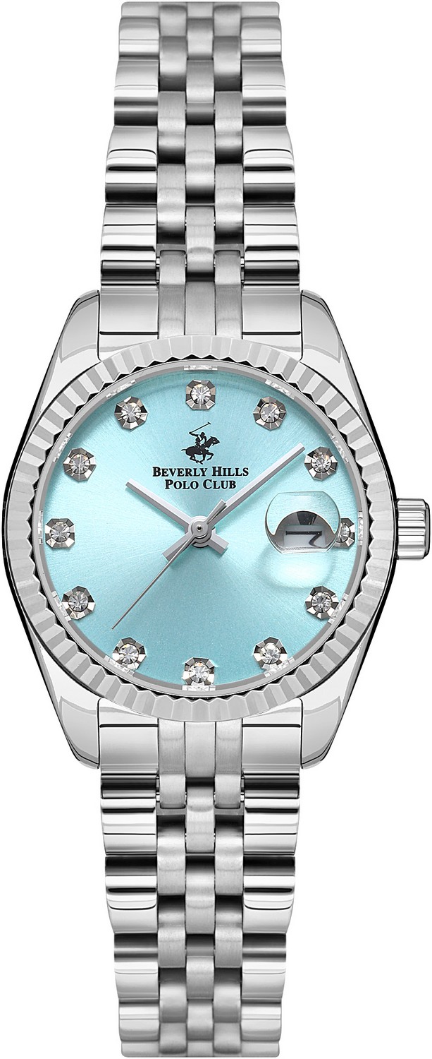 BEVERLY HILLS POLO CLUB  Женские часы, кварцевый механизм, сталь, 28 мм
