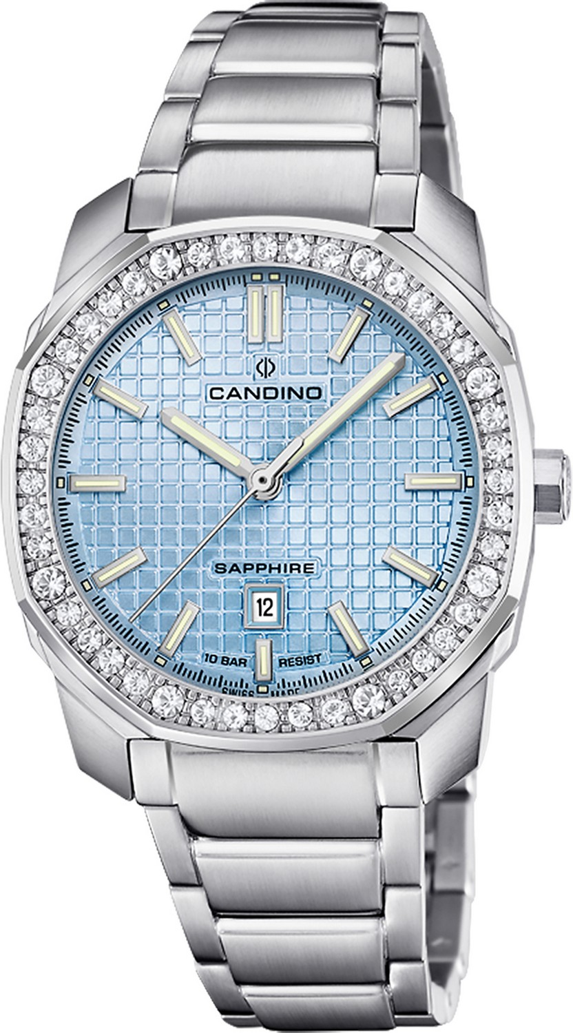 CANDINO  Женские швейцарские часы, кварцевый механизм, сталь, 35 мм