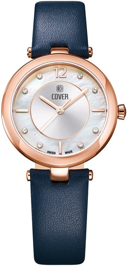 COVER  Женские швейцарские часы, кварцевый механизм, сталь с покрытием, 32 мм