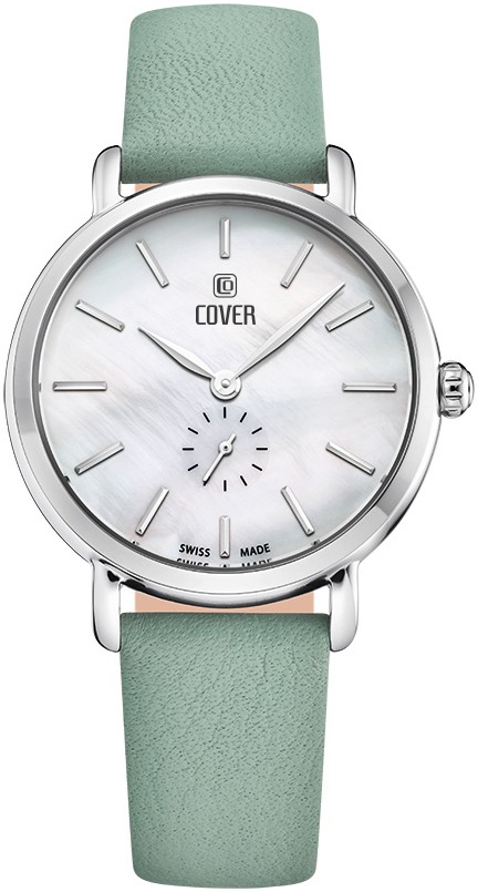 COVER  Женские швейцарские часы, кварцевый механизм, сталь, 34 мм