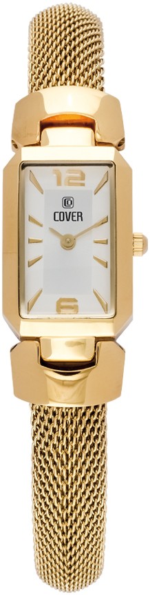 COVER  Женские швейцарские часы, кварцевый механизм, сталь с покрытием, 16*24 мм