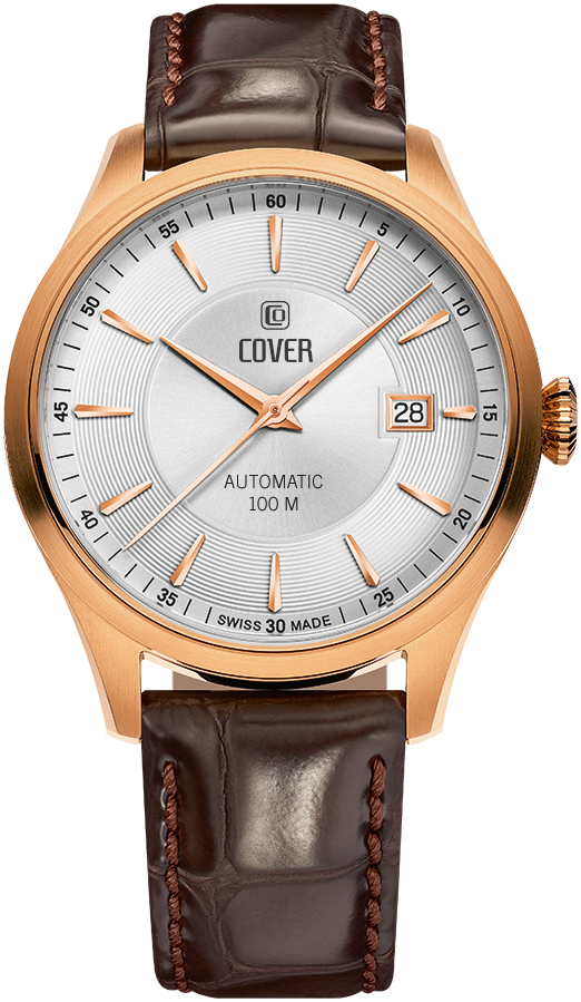 COVER  Мужские швейцарские часы, автоматический механизм, сталь с покрытием, 41 мм