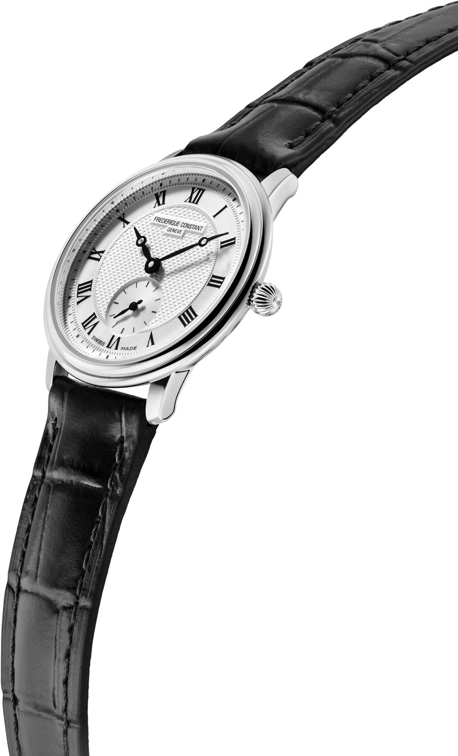 FREDERIQUE CONSTANT SLIMLINE Элегантные классические женские швейцарские часы, стальные, на кожаном ремешке