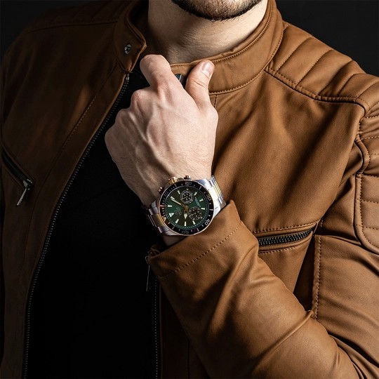 JAGUAR  Мужские швейцарские часы, гибридный механизм, сталь с покрытием, 45,7 мм