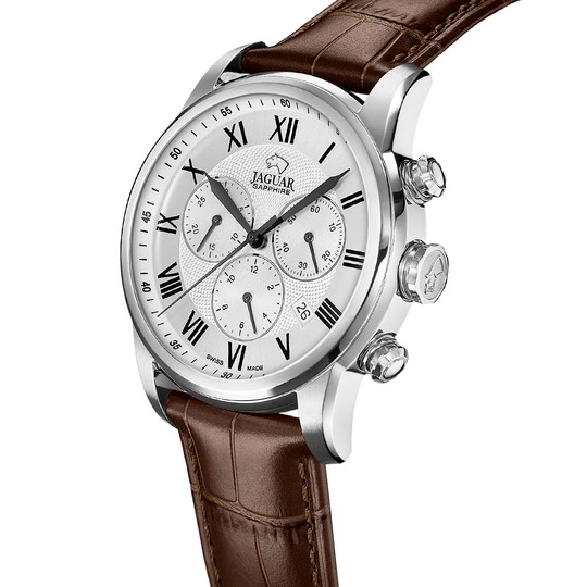 JAGUAR  Мужские швейцарские часы, кварцевый механизм, сталь, 42 мм