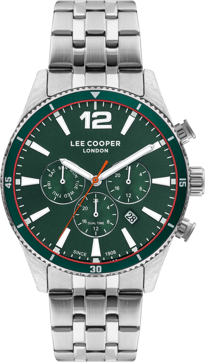 LEE COOPER  Мужские часы, кварцевый механизм, суперметалл, 44 мм