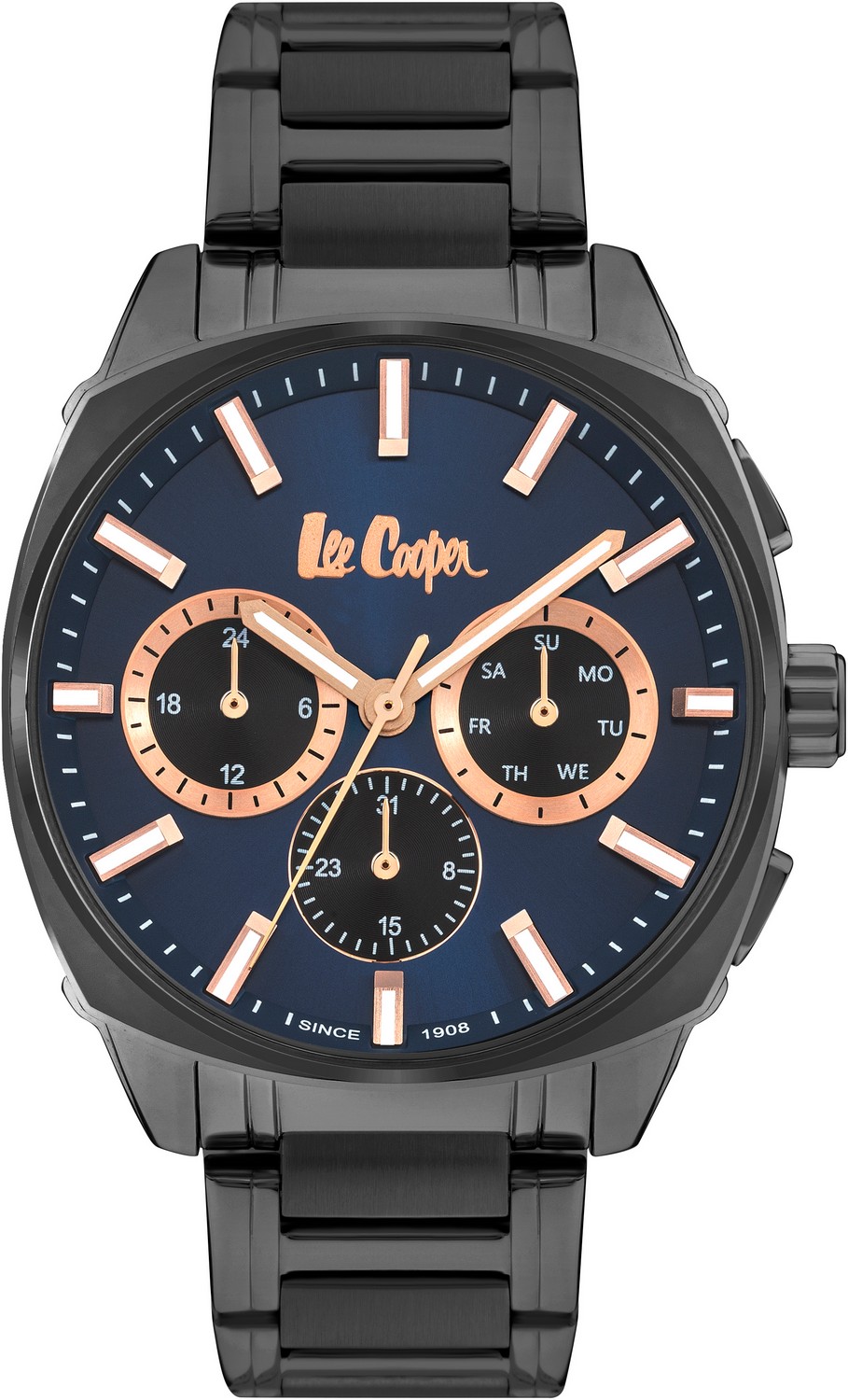LEE COOPER  Мужские часы, кварцевый механизм, суперметалл с покрытием, 44 мм