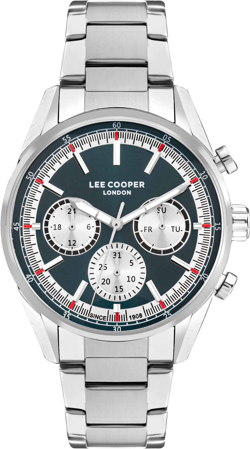 LEE COOPER  Мужские часы, кварцевый механизм, суперметалл, 44 мм