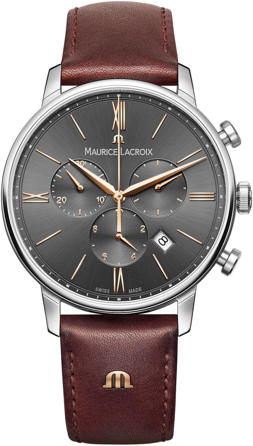 MAURICE LACROIX ELIROS Унисекс швейцарские часы, кварцевый механизм, сталь, 40 мм
