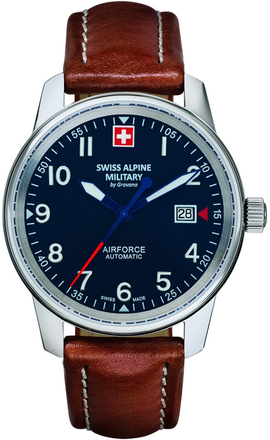 SWISS ALPINE MILITARY  Мужские швейцарские часы, автоматический механизм, сталь, 40,5 мм