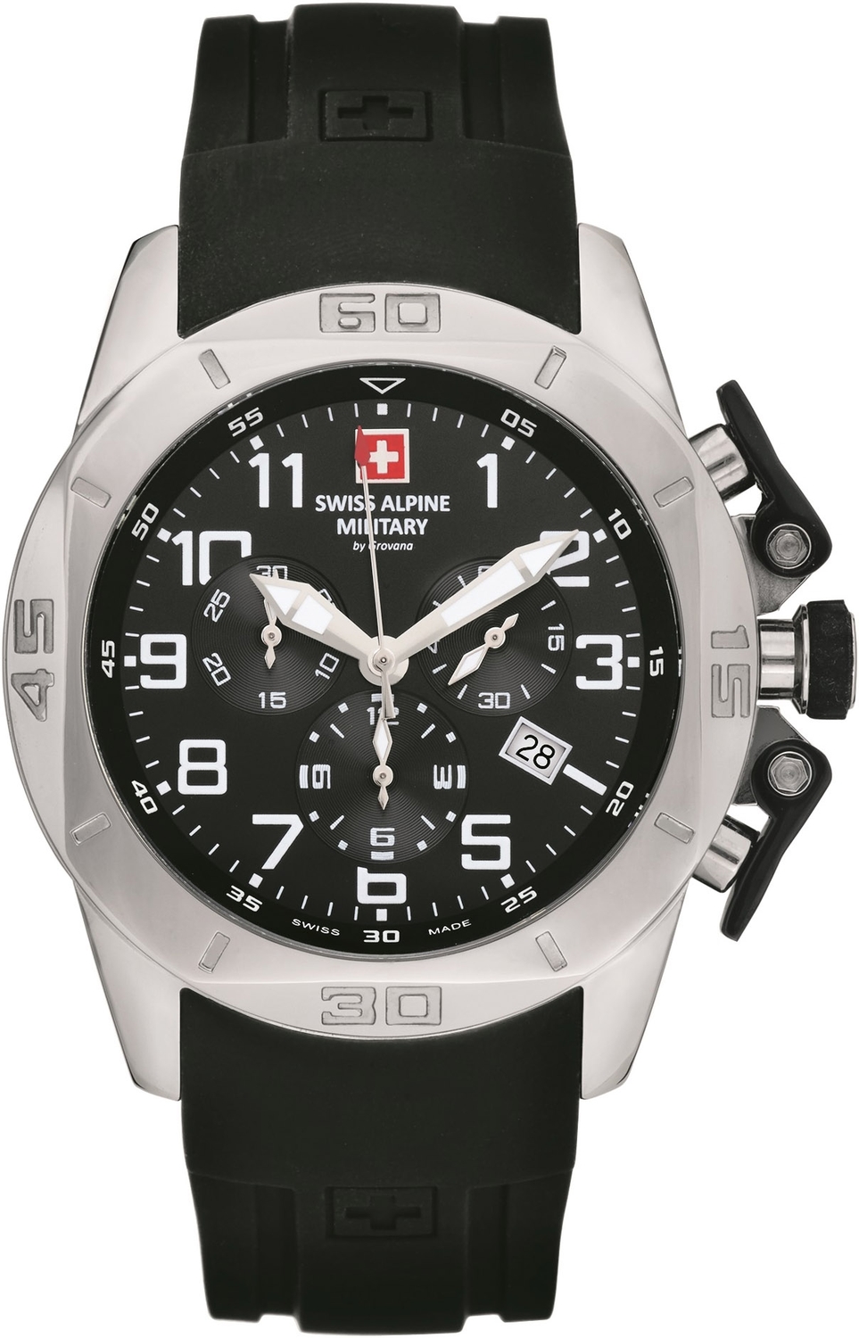 SWISS ALPINE MILITARY  Мужские швейцарские часы, кварцевый механизм, сталь, 45 мм