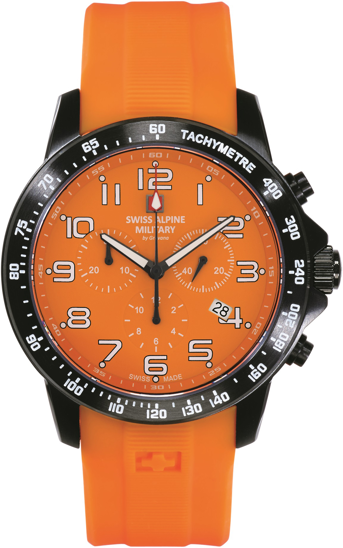 SWISS ALPINE MILITARY  Мужские швейцарские часы, кварцевый механизм, сталь с покрытием, 45 мм