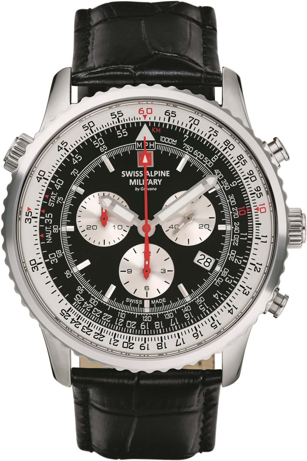 SWISS ALPINE MILITARY  Мужские швейцарские часы, кварцевый механизм, сталь, 45 мм