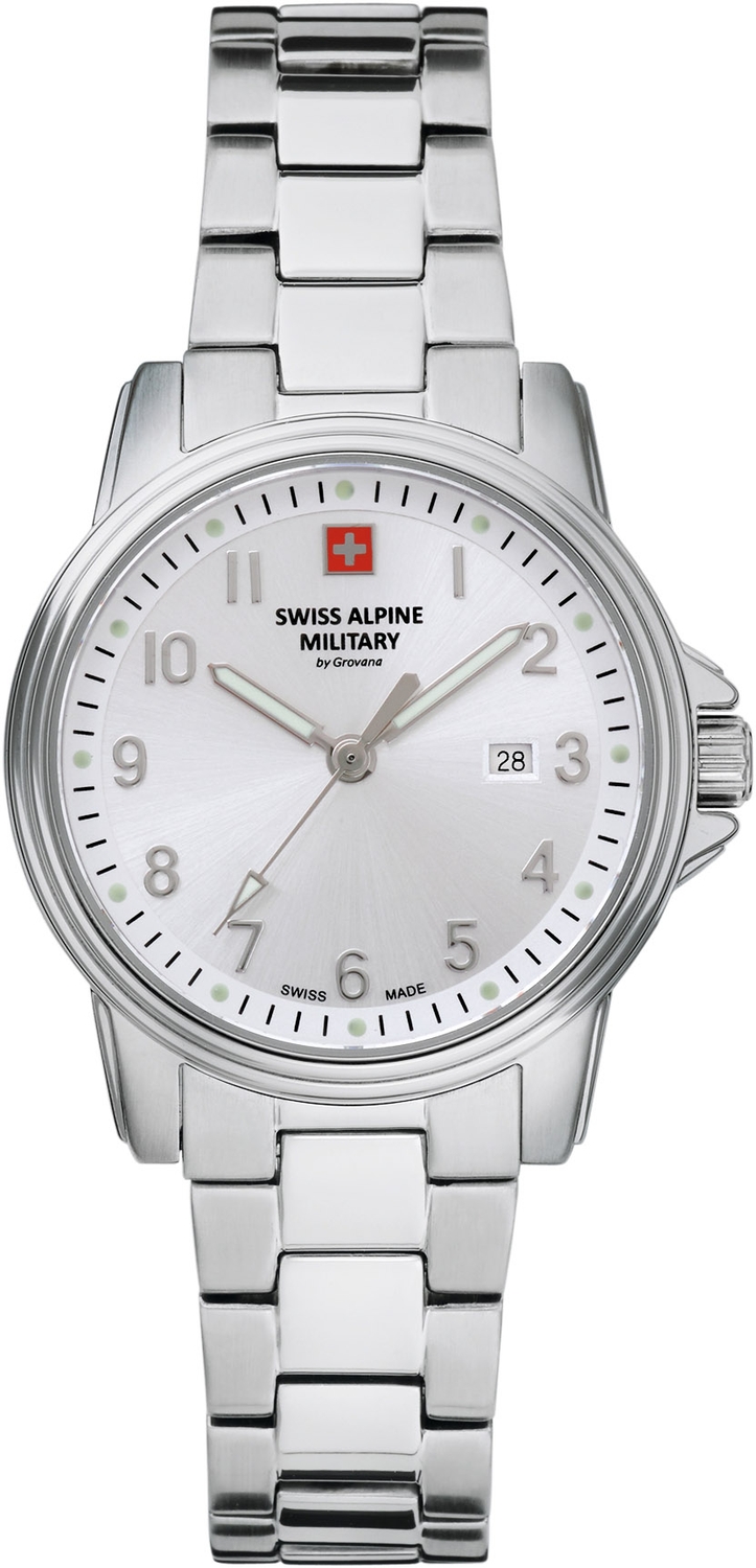 SWISS ALPINE MILITARY  Женские швейцарские часы, кварцевый механизм, сталь, 32,5 мм