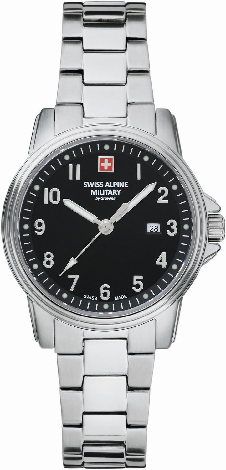 SWISS ALPINE MILITARY  Женские швейцарские часы, кварцевый механизм, сталь, 32,5 мм