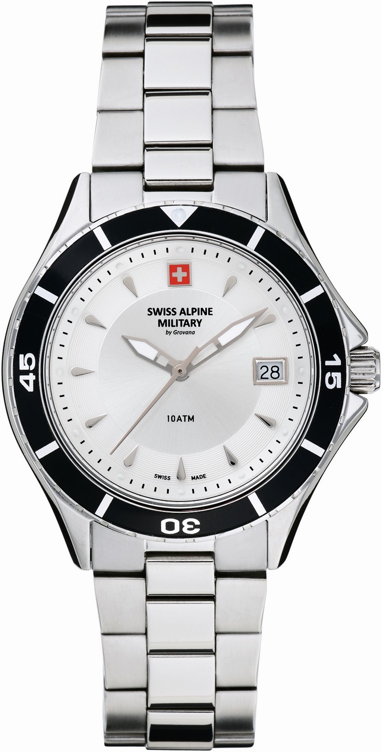 SWISS ALPINE MILITARY  Женские швейцарские часы, кварцевый механизм, сталь, 36 мм