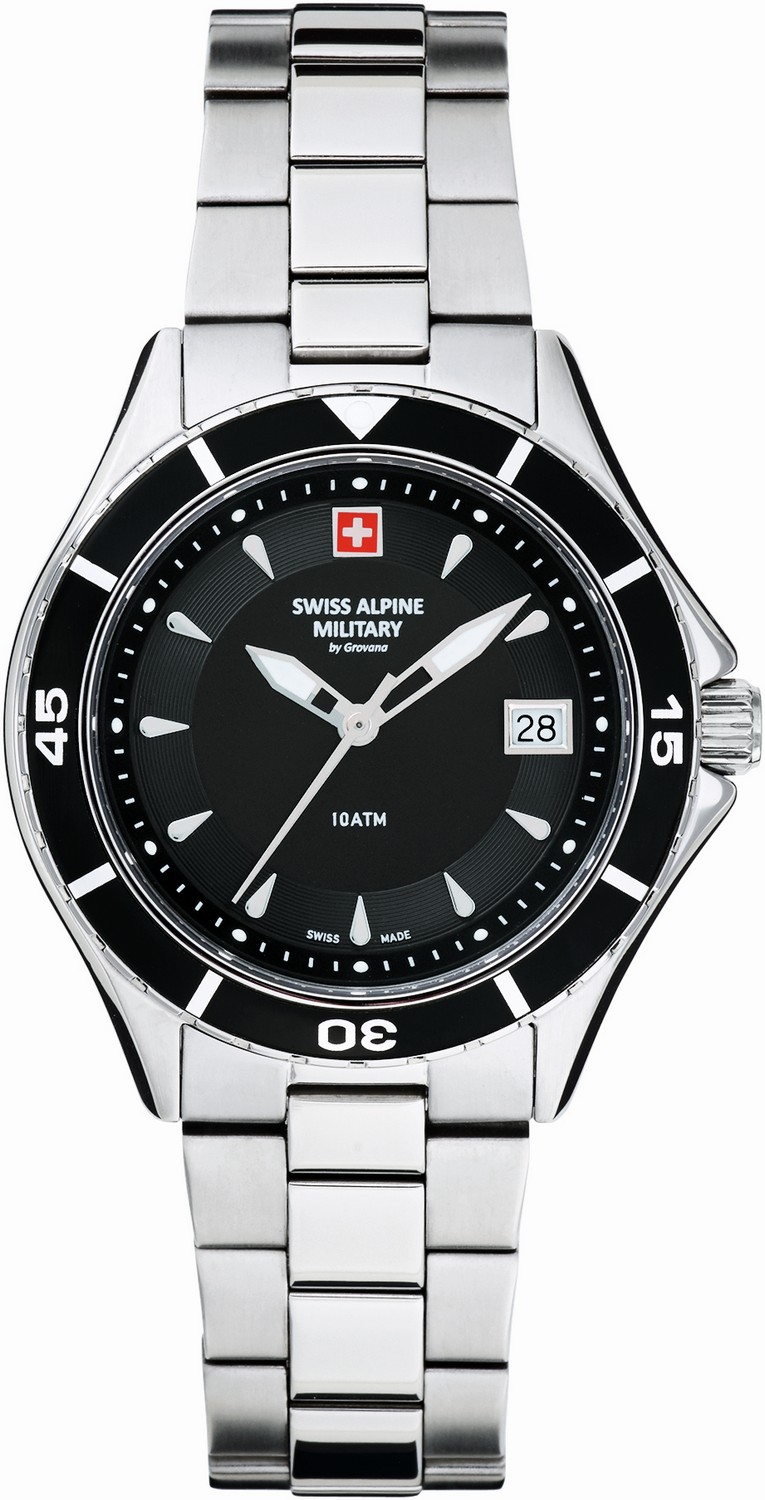 SWISS ALPINE MILITARY  Женские швейцарские часы, кварцевый механизм, сталь, 36 мм